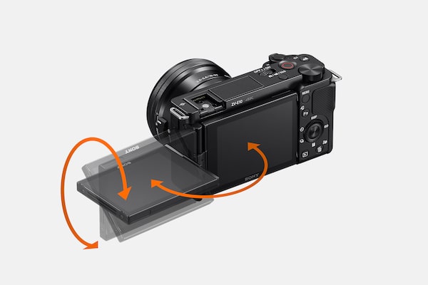 Imagen en la que se muestran las direcciones de rotación posibles para la LCD de ángulo variable con apertura lateral